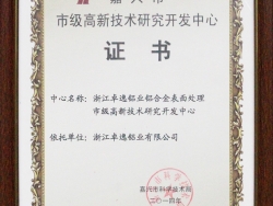 市級(jí)高新技術(shù)研究開(kāi)發(fā)中心